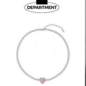 Designer brand Pink Heart shape crystal Necklace choker